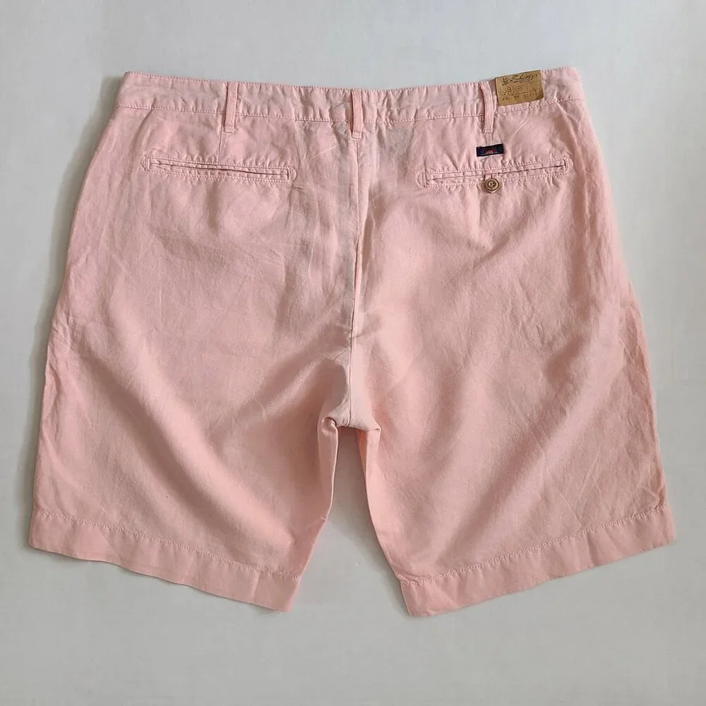 New Faherty Men's 38W Linen Blend Shorts Chino $98